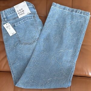 And Now This Ultra HR Straight Embroidered Spring Jeans